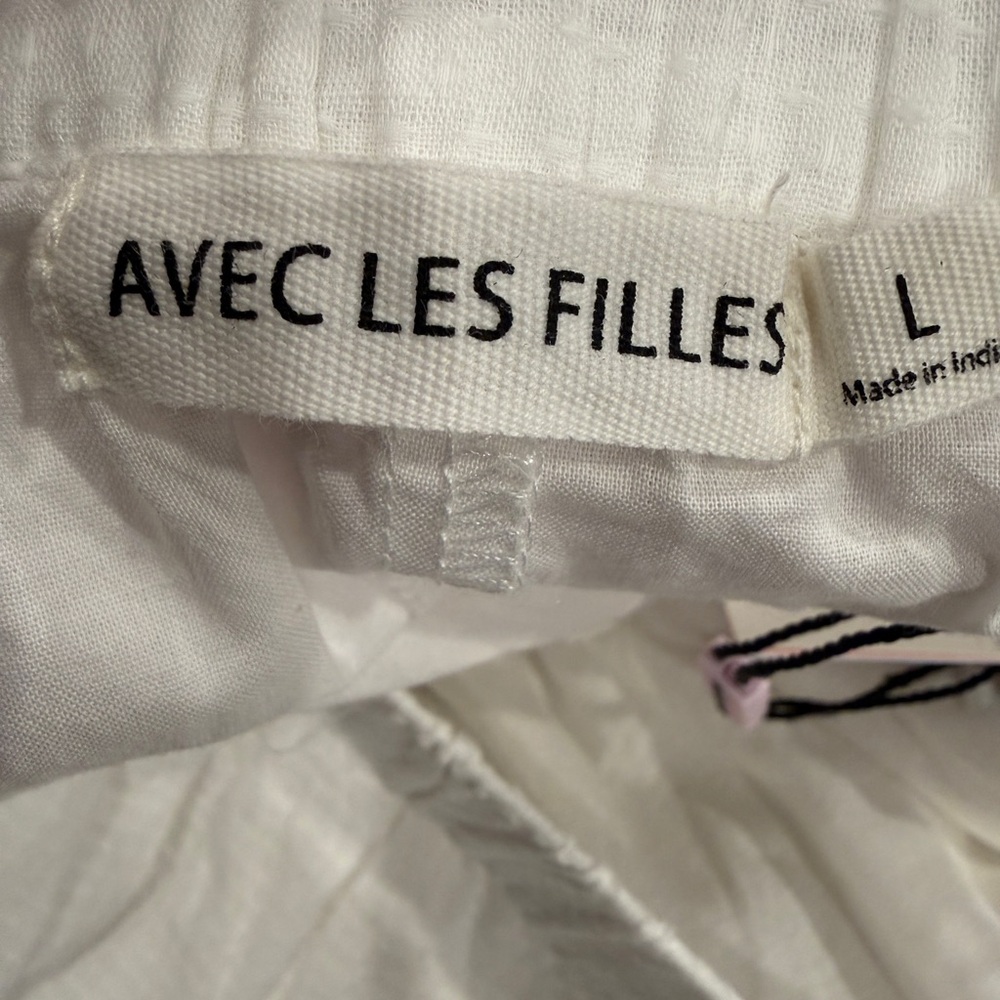 🆕 Avec Les Filles White 🤍Tiered Lace Maxi Skirt L 💖Boho Luxe Cottage 💝NWT - Picture 6 of 16